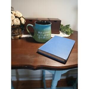 Christian Ceramic Coffee Mug - Jeremiah 29:13 Scripture - Green/Blue Ombre